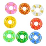 Kisangel Aufblasbare Kleiner Schwimmringe 8 Stück aus Robustem PVC Buntes Poolspielzeug für Kinder als Dekorative Badewannen Accessoires und Fotoshooting Requisiten