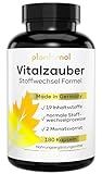 NEU: 19-fach Komplex! Stoffwechsel-Formel für Energie, Verdauung & Vitalität mit Bitterstoffen - WICHTIG: Keine Abnehmpille! Vitalzauber von plantomol®