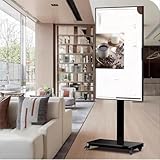 Mobiler TV-Ständer auf Rädern, verstellbarer Wagen für 3275-Zoll-Fernseher, unterstützt bis zu 80 kg, vielseitiges horizontales/vertikales Display, perfekt für Zuhause und Büro