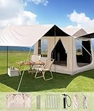 270cm x 240cm x 200cm Outdoor Camping Quick Setup Aufblasbares Zelt mit Himmelsgewölbe & Pumpe, Aufblasbares Zelt, Pop-Up-Zelt 4 Jahreszeiten wasserdicht Winddicht, großes Luftzelt for 2-4 People