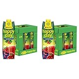 Rauch Happy Day Cranberry | herb-trockener Geschmack |mit fruchtigem Apfel verfeinert | einzigartiges Aroma | 6x 1l Tetra Prisma (Packung mit 2)