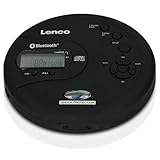 Lenco CD-300 - Tragbarer CD-Player Walkman - Bluetooth Diskman - CD Walkman - MP3 Funktion - Antishock - 2 x 2000mAh Akku - Kopfhörer - Micro USB Ladekabel - Schwarz