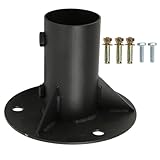 EIMSOAH Maschendrahtzaunpfosten, Zaunpfostenbasis, Mastbodenflanschbasis, Schwere, Solide Rohrhalterungen, Betonhalterung für Briefkastenpfosten Zum Halten von Zaunbr (65 mm)
