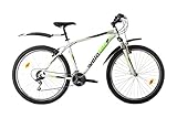 Multibrand Probike PRO 27.5 Zoll Fahrrad Mountainbike 21 Gang, Herren, Damen, Jungen geeignet ab 170-185 cm (Weiß Grün)