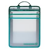 coocazoo Faltbare Heftbox, Fresh Mint, grau-grün, mit Tragegriff, platzsparend mit ausziehbaren Seiten, Heftordner für Schulrucksäcke, ab der 3. Klasse