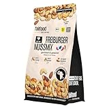 fairfood Freiburger Nuss-Mix geröstet & gesalzen (500 g) – Bio, Fair gehandelt & Vegan – Nussmischung mit Cashews, Mandeln & Paranüsse – Ohne Öl geröstet in eigener Manufaktur