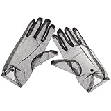 SOLUSTRE 1 Paar Atmungsaktive Gartenhandschuhe aus Chinlon und Metall Sonnenbeständig Dehnbar Schwarz Schutzhandschuhe für Outdoor Gartenarbeit Hausarbeit und Angeln