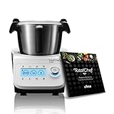 Ufesa TotalChef RK3 Multifunktions-Küchenmaschine, 30 Funktionen, Kapazität 3,5 l, LCD-Display mit Touch-Tasten, integrierte Waage, Inklusive Rezeptbuch PDF, Weiß