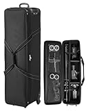 VEVOR Studio Trolley 1310x365x380 mm, Transporttasche für Studioausrüstung, Kameratasche, Studiotasche mit Rollen, Riemen, gepolstertem Fach, Griff, für Lichtstative, Stative, Teleskope