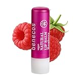 Benecos Natural Lip Balm raspberry - Lippenbalsam mit Bio-Himbeersamenöl - feuchtigkeitsspendender Pflegestift mit Bio-Sheabutter & Jojoba - vegan & palmölfrei