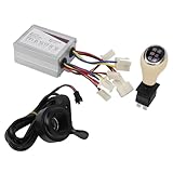 Tbest Elektro-Dreirad-Controller, 36 V, 350 W, Elektro-Fahrrad-Controller-Set mit Daumengriff, Vorwärts-Rückwärts-Schalter, Aluminiumlegierung für Elektro-Fahrrad, Roller, Dreirad