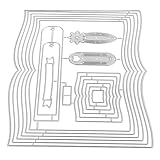 IWOWHERO 1 Satz Stanzformen aus Robustem Metall Selbstgemacht Buchrahmen Stanzschablonen für Scrapbooking Glatte Kanten Langlebige Schneidewerkzeuge für Bastelarbeiten