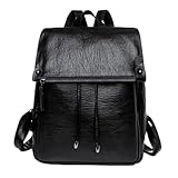 Generisch Damen Rucksack Handtasche Cityrucksack Kleiner Eleganter Freizeitrucksack Daypack Wasserdicht schwarz Polyurethane - 83495182