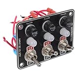 SEWOART Autoschalter Auto Zubehör Schalttafel Kippschalterfeld Schalterplatte Für Boot Autoschweller Kipphebel Für Die Schifffahrt Panel Für Das Auto Schalten Wippschalterplatte Metall