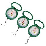 Ipetboom 3 Stück Teiliges Tragbare Federwaage mit Kunststoffgriff und Haken Präzise Gepäck Fischwaage für Unterwegs Handliche Hakenwaage für Haushalt Angler und Reisegebrauch