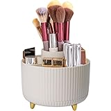 LoNinLoAn Kosmetik Make Up Organizer, 360° Drehbarer Pinsel Organizer, Kosmetikregal, Lidschattenpinsel Lippenstift Etui Kosmetik Organizers für Zimmer Decor Frisiertisch Schlafzimmer Badezimmer