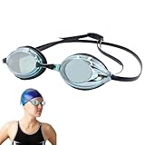 Zoomara Schwimmbrille, Tracks Anti-FogSchwimmbrille Unisex für Erwachsen, Selbstjustierender Nasensteg, UV-Schutz, KEIN Auslaufen verstellbare Silikon-Schwimmbrille, Verbesserte Passform