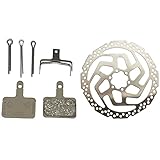 SHIMANO Scheibenbremsbelag B03S Resin, E-BPB03SRESINA, Silber, Einheitsgröße & SM-RT26 Bremsscheibe, Silber, Durchmesser 160 mm