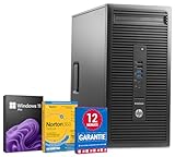 HP EliteDesk 705 G3 PC Computer AMD Pro A10-8770@ bis zu 3,8 GHz 8 GB 256 GB SSD mit Windows 11 Pro & GRATIS Bluetooth, WLAN & Antiviren-Software inkl. 12 Monate Garantie (Generalüberholt)