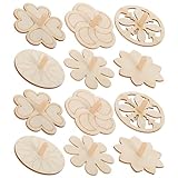 HAPINARY Holzkreisel Bastelset 18 Stück Unlackiert für Kindergarten Selbstgemacht Malprojekte und Feinmotorikförderung