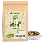 Klettenwurzel geschnitten 250g | getrocknete und fein geschnittene Klettenwurzel | leicht herber, harmonischer Geschmack | ideal für Klettenwurzeltee | vom Achterhof