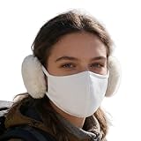 Winter-Mundschutz, dicke Maske mit Ohrenklappe, 2-in-1-Fleecefutter, Outdoor-Gesichtsabdeckung, für Damen, Herren, Outdoor, Radfahren, Skifahren, Sport