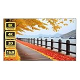 16:9 Heimkino Rahmen Projektorleinwand zur Wandmontage, 70/100 Zoll 2,5 Gain 8K 4K 3D Graue Rahmenleinwand, Filmleinwand for Drinnen(100in 16:9)