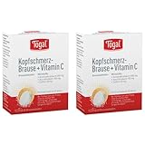 Togal Kopfschmerz-Brause + Vitamin C zur Behandlung bei leichten bis mäßig starken Schmerzen, schnelle Schmerzlinderung, mit Wirkverstärker Coffein und Vitamin C, Set (2x 20St) Brausetabletten