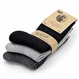 Fuchs Camper Dünne Alpaka Socken (3 Paar) aus 85% Wolle | Leicht, Atmungsaktiv & Bequem für Alltag & Freizeit