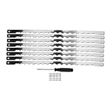 JECOMPRIS 1 Set Brotbogenmesser Brotmesser Brotschneider Edelstahlklinge Brotbogenschneiderklingen Brotsäge Ersatzklinge Tortenschneider Ersatzklinge Wellenschliffklinge Kunststoff