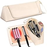 Haarwerkzeug-Reisetasche für Glätteisen, Haar-Accessoires, Haartrockner, Glätteisen, Haar-Reisetasche mit hitzebeständiger Matte, tragbarer Organizer, Lockenstab Reiseetui Essentials für Frauen