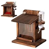 Streifenhörnchen-Futterbox mit Wasserflasche – Eichhörnchenhäuser für draußen, Hinterhof, Streifenhörnchenhaus, Wandmontage, Futterhaus für Nüsse, Maiskolben, Vogelfutter, Garten, Baum, Balkon