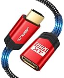 JSAUX HDMI Verlängerungskabel 1M 4K@60Hz 2K@144Hz HDMI 2.0 Verlängerung Stecker auf Buchse Highspeed Ethernet 18Gbps UHD ARC HDR HDCP 2.2 kompatibel mit TV Stick, HDTV, PS5, PS4