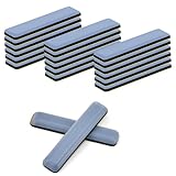 SLTAXAR 24 Stück Teflongleiter Selbstklebend 70 x 19 mm Möbelgleiter Teflon Eckig Stuhlgleiter für Teppich Teflon Gleiter Möbel Möbelschieber für Hartböden Teppichgleiter PTFE für Schwere Möbel