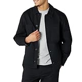 Amazon Essentials Herren Einsatzjacke Aus Stretchbaumwolle In Lockerer Passform, Schwarz, L