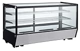 METRO Professional Tisch-Kühlvitrine GCV1200R, 68.6 x 56.8 x 121.9, 207 L, silber / schwarz