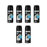 Axe Bodyspray Alaska ohne Aluminiumsalze 6x 150ml Deo Deodorant Männerdeo für Herren Männer Men