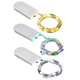 3 Stück Led Mini Lichterkette Mit Batterie 1m 10 Led, Lichterketten Weihnachtsbaum, Flexibel Dekorative Lichters Klein Wasserdicht Für Party Hochzeit Weihnachte Beleuchtung Lichters Flasche Dekoration