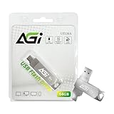 AGI UE138A 64GB USB-Stick, Doppelte Anschlüsse mit reversiblen USB Type-C und Type-A, USB 3.2 Speicherstick, Datenspeicherpendrive mit Einer Übertragungsgeschwindigkeit von bis zu 120 MB/s