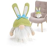 Frühlingsdeko Wichtel Osterpuppe | Zwergfee Figur ohne Gesicht Weihnachten mit Hasenohren | Osterdeko für Sofa, Schreibtisch, Bett, Wohnzimmer, Schlafen