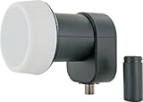 SCHWAIGER 272 Single LNB Low Noise Blockconverter digital LNB-Kappe Satellitenschüssel-Zubehör Multifeed Wetterschutz anthrazit