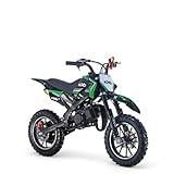 KXD 701 49ccm 2 Takt Dirtbike Dirt Bike CrossBike Enduro DirtBike pocket 49cc Pitbike PocketBike Motocross Motorrad Motorbike Motorsport Pocket Vollcross Crossbike (Grün)