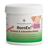 HornEx! Hornhaut & Schrunden Balsam mit 25% Urea | 200ml | Fußcreme | entfernt zuverlässig überschüssige Hornhaut | normalisiert rissige, sehr trockene Fersen |CristinenMoor