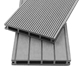 HOME DELUXE - WPC Terrassendielen SAMANA - Hellgrau, 4m² - Inkl. Unterkonstruktion und kompl. Zubehör I Terrassenboden Poolumrandung Balkonbelag