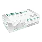 SF Nitril Einweghandschuhe M Weiß, 100 Stück/Box, Nitrilhandschuhe, dehnbare Einmalhandschuhe aus Nitril, puderfrei, latexfrei, Rissfest, Gummihandschuhe, allergikerfreundlich