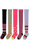 Nowingline 5er Pack Mädchen Thermo-Strumpfhosen warm, weich & superelastisch für kalte Wintertage