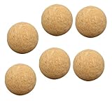 VICASKY 6 Stück Teiliges Tischfußballbälle aus Kork Leichte Langlebige Ersatzkickerbälle Geräuscharm Multifunktional für Professionelle Tischkicker und Freizeitspiele