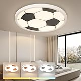 EASY EAGLE LED Deckenleuchte Fußball, 36W Deckenlampe LED 3000K/4000K/6500K, Rund Lamp Deckenlampen Flach für Kinderzimmer,Jugendzimme, Küchen, Badezimmer, Schlafzimmer, Flur, Keller, 30CM