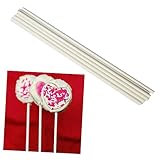 DINHEAROM 20 Stück Papier Lollipop Sticks Umweltfreundliche Stabile Papierspitzen für Fondant Schokolade Cake Pops Cupcakes Elastisch und Bruchsicher für Süßwarenherstellung
