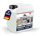 SWISSBEAR Steindusche & Wegereiniger – Steinreiniger für Terrasse u. Pflastersteine – Moos- & Algenentferner, umweltfreundlich, ohne Säure – Für Naturstein, Beton, Gartenwege & Steinplatten (1, 5l)